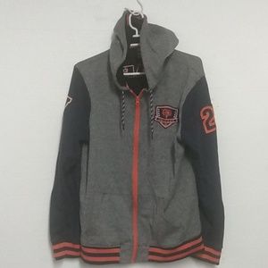 NFL APPAREL CHICAGO BEARS Hoodie Size LG Gray, Blue, and Orange